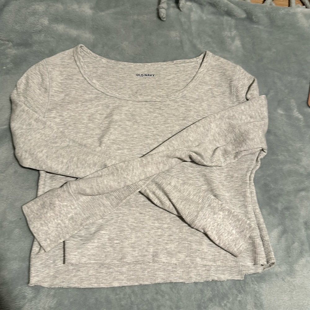 Old Navy Scoop Neck Cropped Longsleeve